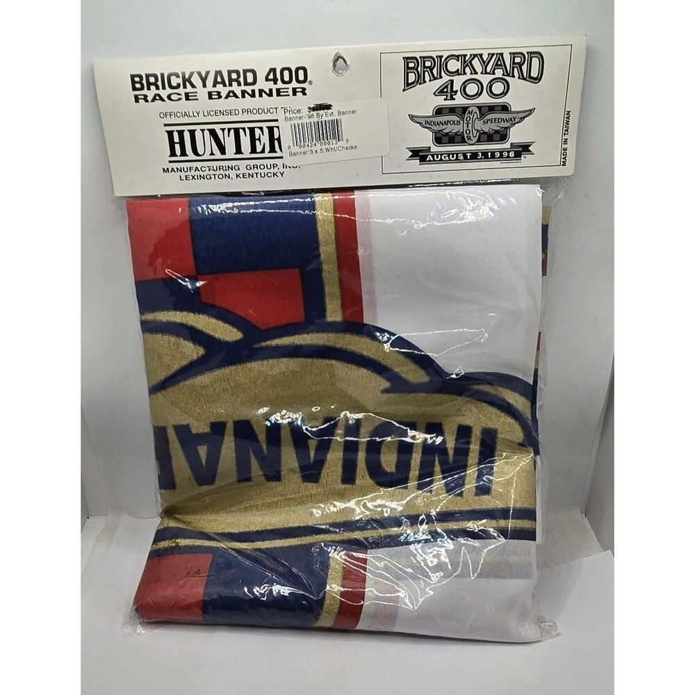 Indianapolis Motor Speedway Banner Flag Brickyard 400 Collectors 1996 NEW Unopen
